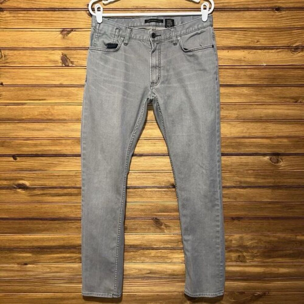 John Varvatos Gray Slim Straight Denim